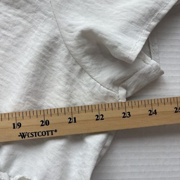 Asos Size 22 Smock Mini Off White Babydoll Tunic Coastal Boho Cover Up Travel - Picture 6 of 10